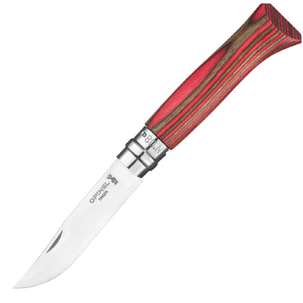 Нож Opinel №08, нержавеющая сталь, ручка из березы, красная  ручка, 002390 002390 от прозводителя Opinel