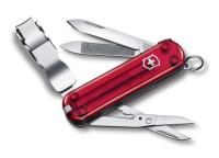 Нож-брелок Victorinox Classic Nail Clip 580, 65 мм, 8 функций, полупрозрачный красный 0.6463.T от прозводителя Victorinox