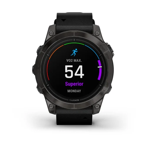 Garmin Epix Pro (Gen 2) - 47 мм SAPPHIRE | Carbon Grey DLC Titanium with Black Leather Band