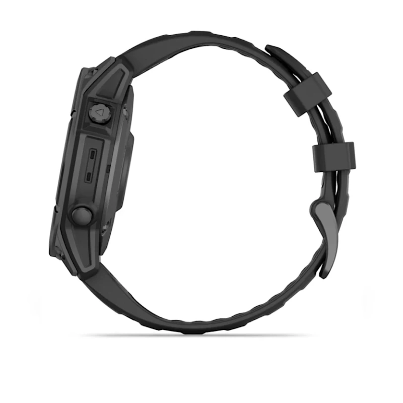 Garmin Fenix E - 47 мм AMOLED | Slate grey steel with Black silicone band