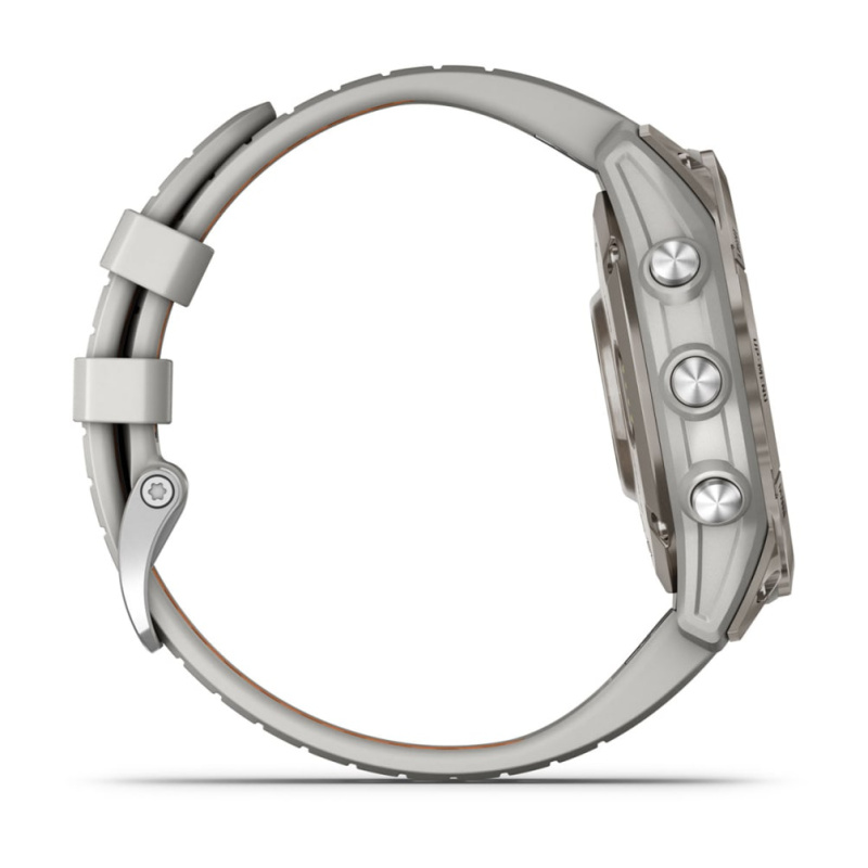 Garmin Fenix 7 Pro - 47 мм SOLAR | SAPPHIRE | Titanium with Fog Gray/Ember Orange Band