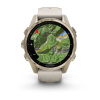 Garmin Fenix 8 - 43 мм AMOLED | Sapphire | Soft Gold with Fog grey/dark sandstone silicone band