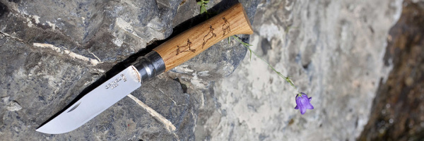Нож Opinel №8 Animalia, нержавеющая сталь, рукоять дуб, гравировка серна, 001621 001621 от прозводителя Opinel