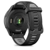 Garmin Forerunner 265 - 46 мм | Black Bezel and Case with Black/Powder Gray Silicone Band