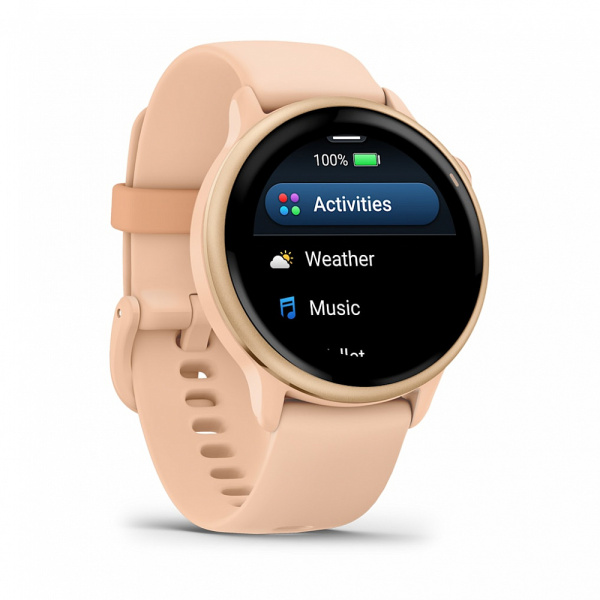 Garmin Vivoactive 6 | Metallic Pink Dawn with Pink Dawn Band