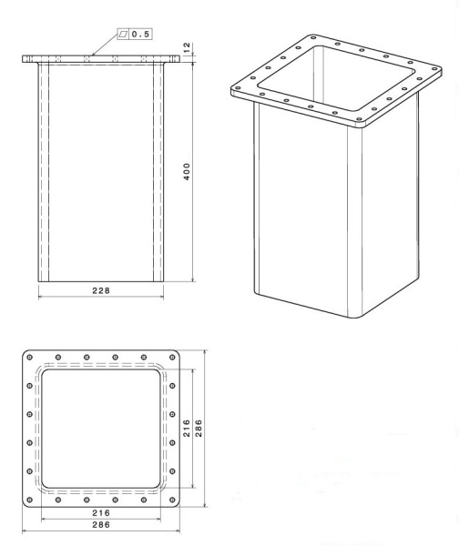 Монтажный бокс для подруливающих устройств V150 - GRP 35026 от прозводителя MAXPOWER