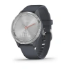 Garmin Vivomove 3s - 39 мм | Silver stainless steel bezel with granite blue case and silicone band