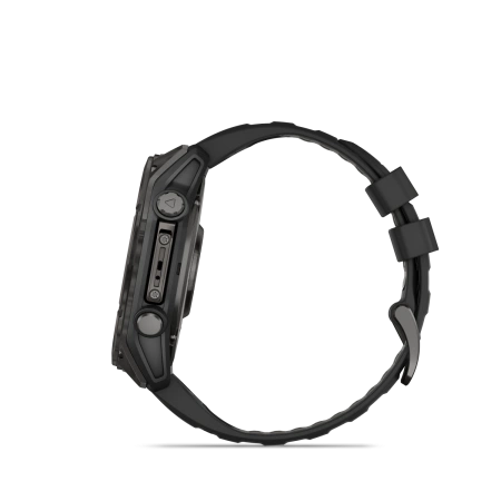 Garmin Fenix 8 - 51 мм AMOLED | SAPPHIRE | Carbon grey DLC with Black/pebble grey silicone band