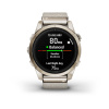 Garmin Epix Pro (Gen 2) - 42 мм SAPPHIRE | Soft Gold with Cream Heathered Nylon Band