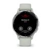 Garmin Venu 3s - 41 мм | Silver stainless steel bezel with sage grey case and silicone band