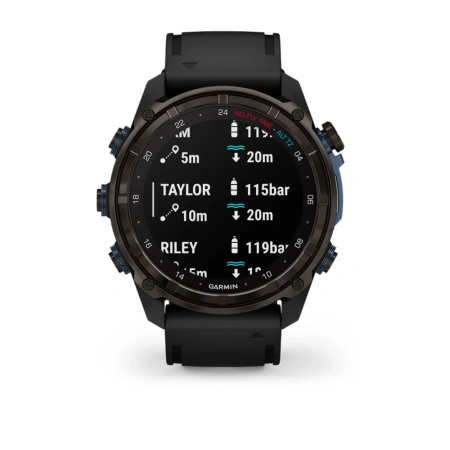 Garmin Descent Mk3i - 51 мм | Carbon grey DLC black silicone band
