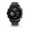 Garmin Fenix E - 47 мм AMOLED | Slate grey steel with Black silicone band