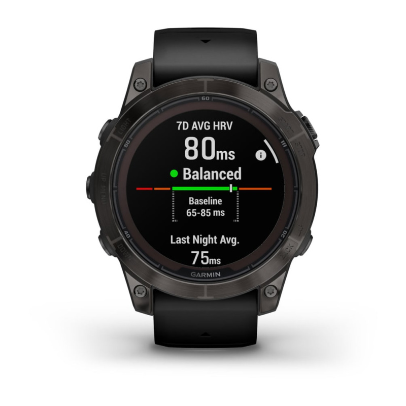 Garmin Fenix 7 Pro - 47 мм SOLAR | SAPPHIRE | Carbon Grey DLC Titanium with Black Band
