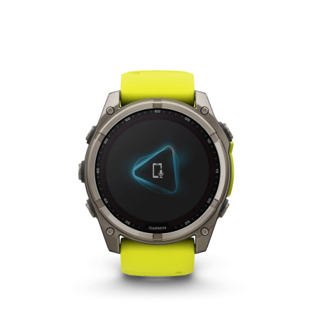 Garmin Fenix 8 - 51 мм SOLAR | SAPPHIRE | Titanium with Amp yellow/graphite silicone band