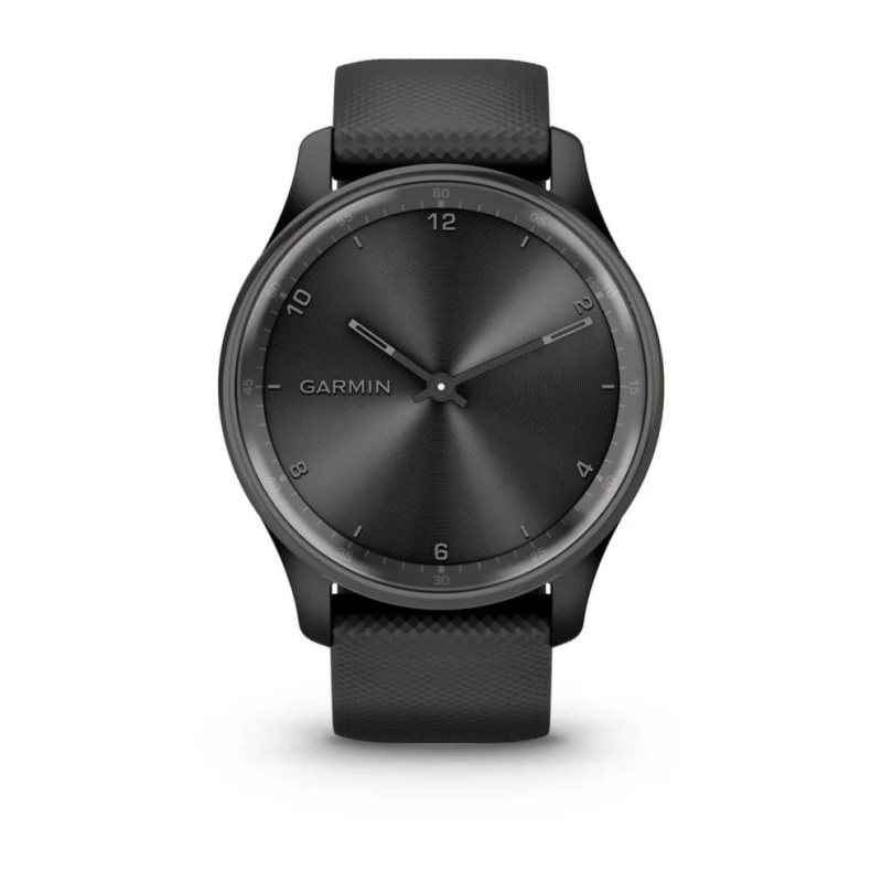 Garmin Vivomove Trend - 40 мм | Slate stainless steel bezel with black case and silicone band