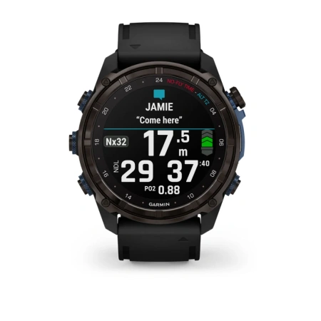 Garmin Descent Mk3i - 51 мм | Carbon grey DLC black silicone band