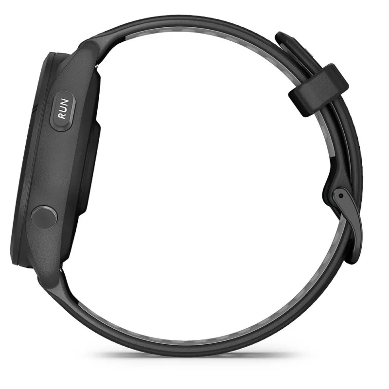 Garmin Forerunner 265 - 46 мм | Black Bezel and Case with Black/Powder Gray Silicone Band